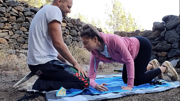 Risky Outdoor Sex With 18yo Brunette Teen