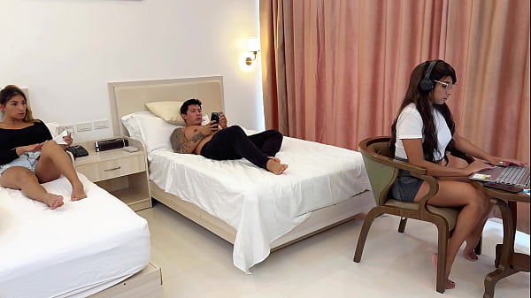 Husband cheats on his wife by fucking his stepdaughter right in front of her